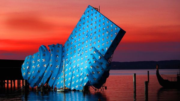 Bühnenbild für die Oper Aida, Bregenzer Festspiele, Bodensee, Vorarlberg, Österrreich