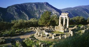 Temple of Athena, Delphi, Greece -- Peter Adams/Photolibrary &copy; (Bing United Kingdom)