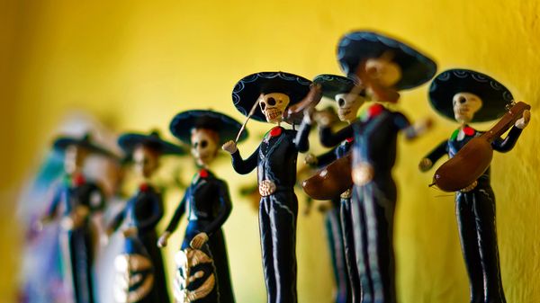 Day of the Dead calavera figurines