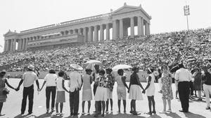 Freedom Sunday rally, Soldier Field, Chicago, Illinois, July 10, 1966 (© Bettmann/Getty Images)(Bing United States)