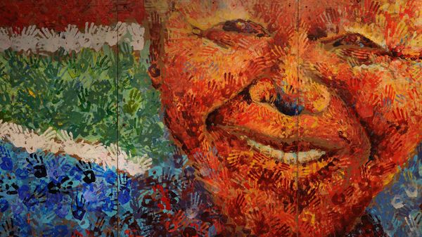Mural in Cape Town, illustrating anti-apartheid activist and former President of South Africa Nelson Mandela