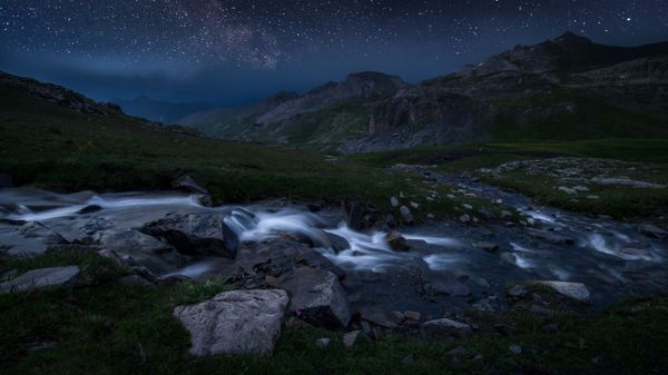 Col de la Bonette pass in Mercantour National Park, France