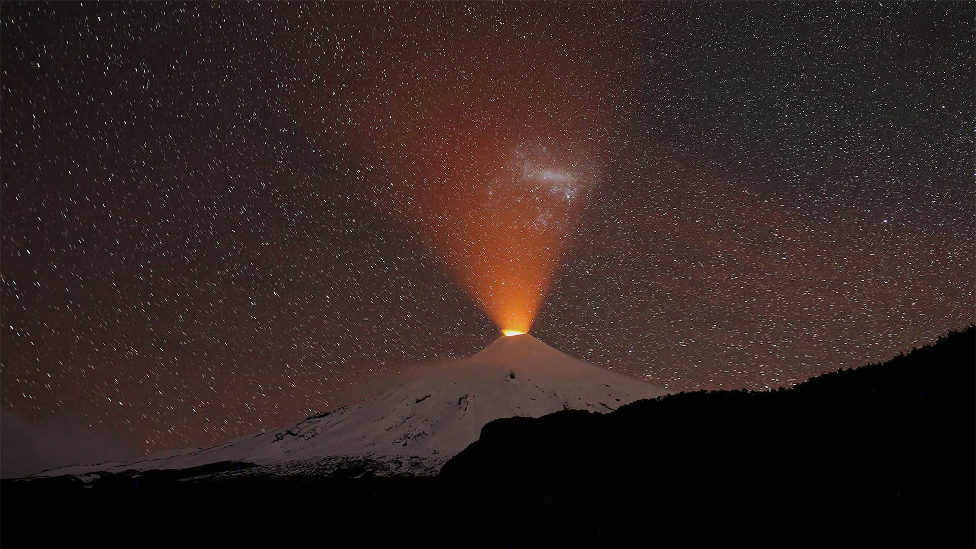 The Villarrica volcano in Chile on 2 September, 2018