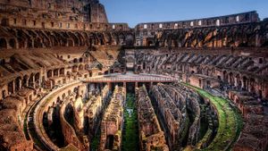 Interior of the Colosseum in Rome, Italy (© Ken Kaminesky/Corbis)(Bing United States)