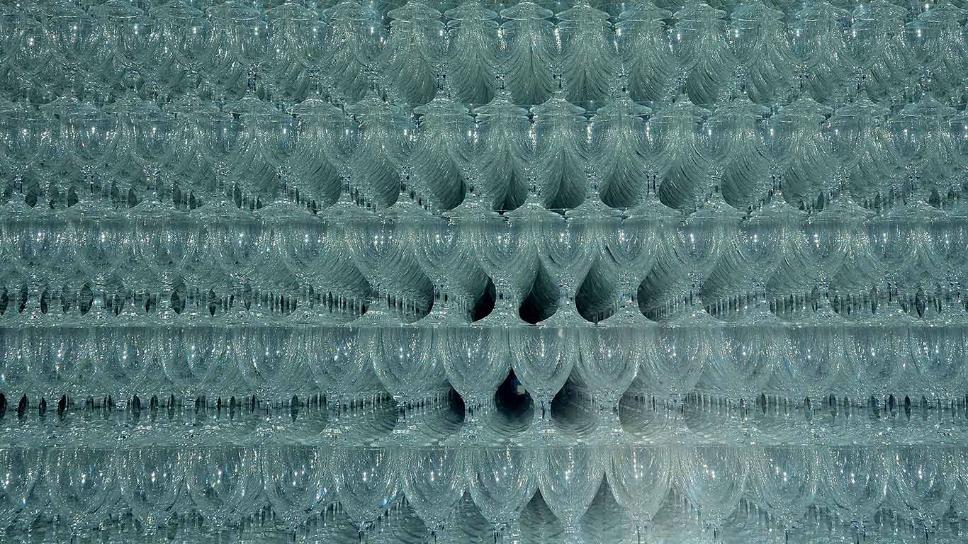 Glaspyramide in Zwiesel, Bayern, Deutschland