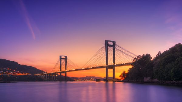 The Rande Bridge in Vigo, Spain