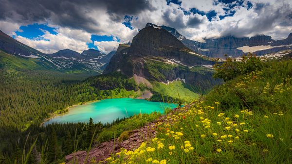 Grinnell Lake, Glacier National Park, Montana, USA