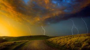 Thunderstorm near Coffee Bay on the Wild Coast region of South Africa (© Jon Hicks/Corbis)(Bing New Zealand)