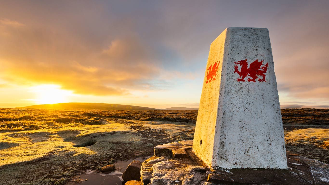 Hay Bluff in the Black Mountains, Brecon Beacons National Park, Wales