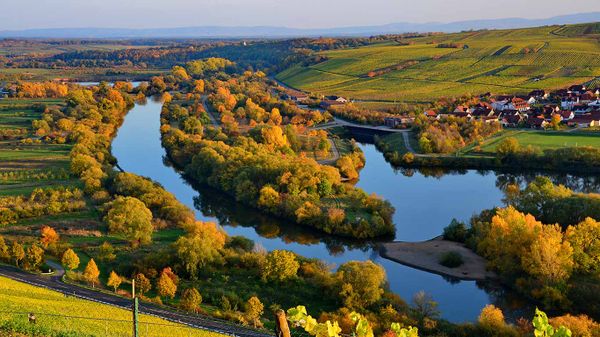 Mainschleife bei Nordheim, Bayern, Deutschland