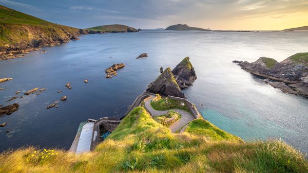 Scala a chiocciola del molo di Dún Chaoin, Contea di Kerry, Irlanda