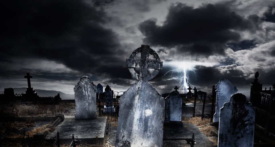 Spooky graveyard
