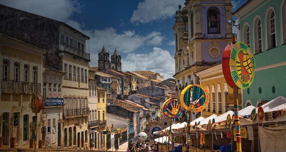 Carnival at Pelourinho, the old historic center of Salvador, Brazil,
