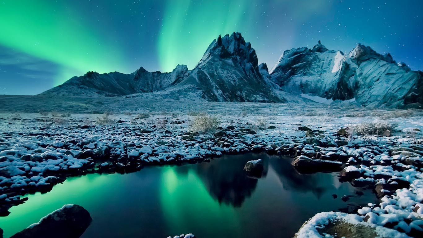 Aurora borealis over Tombstone Territorial Park, Yukon, Canada