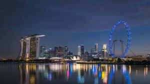 新加坡滨海湾天际线 (© Martin Puddy/Getty Images)(Bing China)
