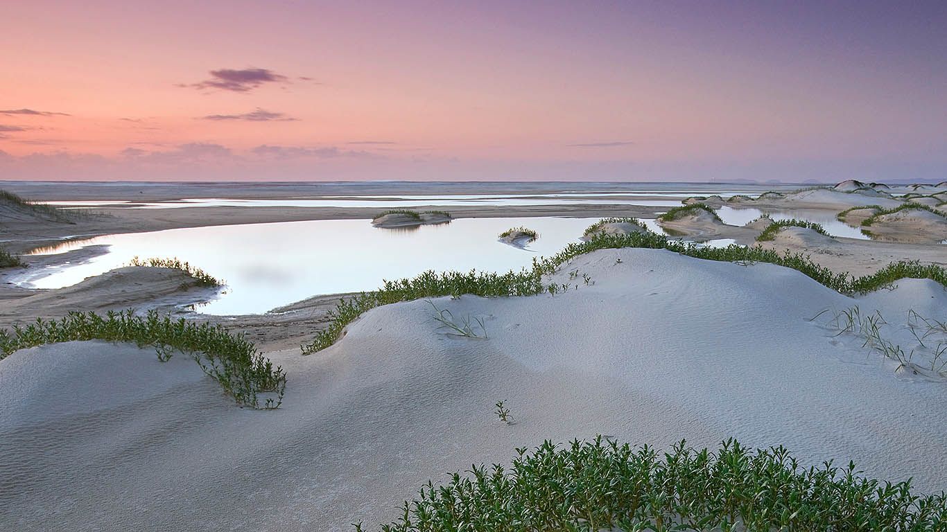 Sand forming a new landscape on Fraser Island, Queensland, Australia