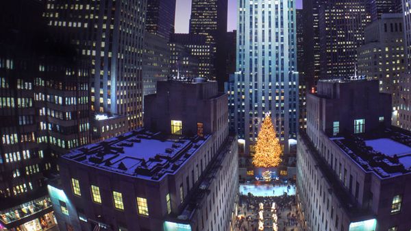 Christmas tree at Rockefeller Center, New York City, New York