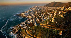 Cliffside suburbs just south of Cape Town, South Africa -- George Steinmetz/Corbis &copy; (Bing Australia)