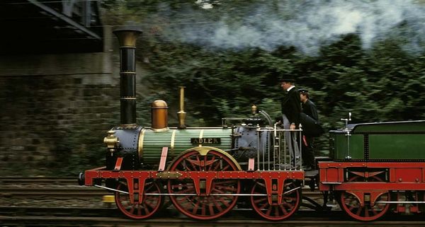 Eine Nachbildung der legendären Adler Lokomotive in Bochum, Nordrhein-Westfalen, Deutschland
