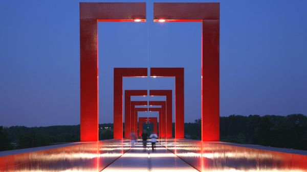 Passerelle de l’Axe Majeur à Cergy, Val d’Oise, Île-de-France