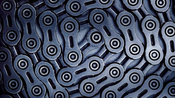 Close-up of bicycle chain
