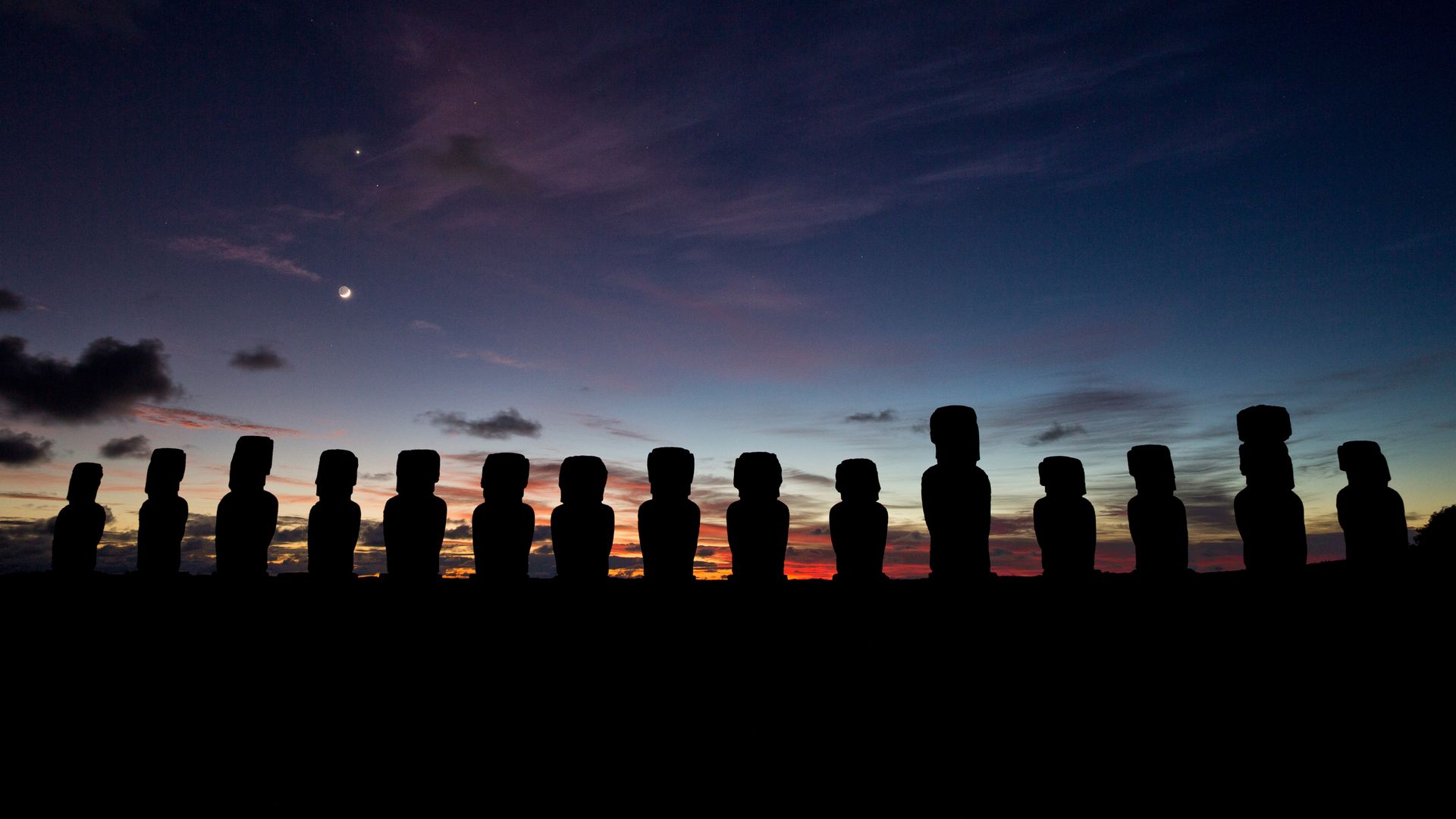 Moai statues on Easter Island, Chile