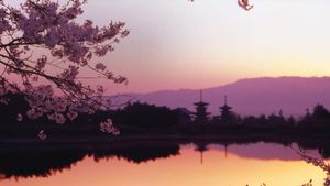 ｢西の京大池と薬師寺｣奈良 (© JTB Photo/SuperStock)(Bing Japan)