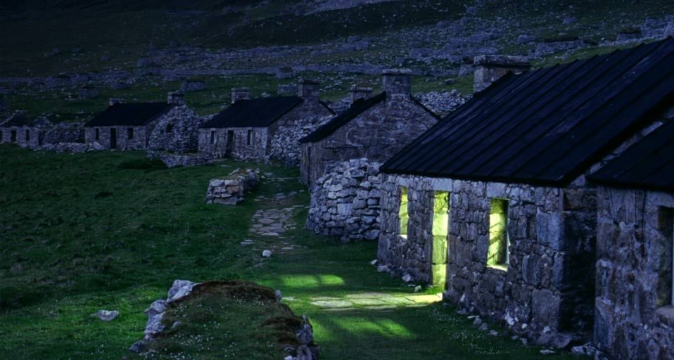 The Street at dusk, St Kilda, Scotland