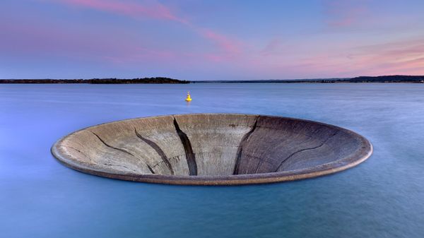 Spillway, Monte da Rocha Dam, near Ourique, Portugal