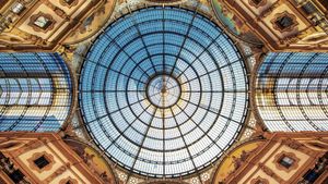 The glass dome of Galleria Vittorio Emanuele II, Milan, Italy (© PhillipMinnis/Getty Images)(Bing United States)