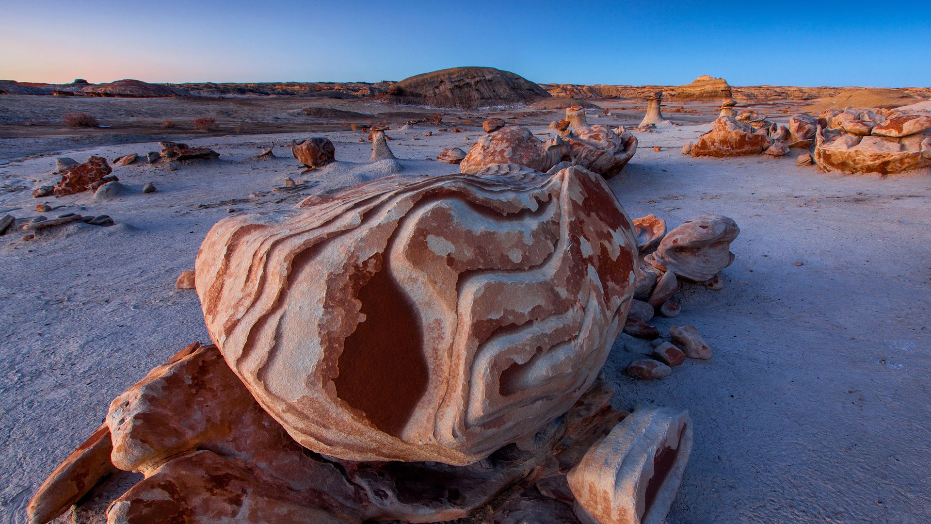 Éclosion d\'un œuf d’alien dans le Le Bisti/De-Na-Zin Wilderness, Nouveau-Mexique
