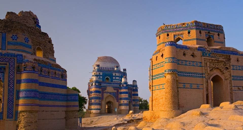 15th century Mausoleum of Bibi Jawindi in Uch Sharif, Pakistan