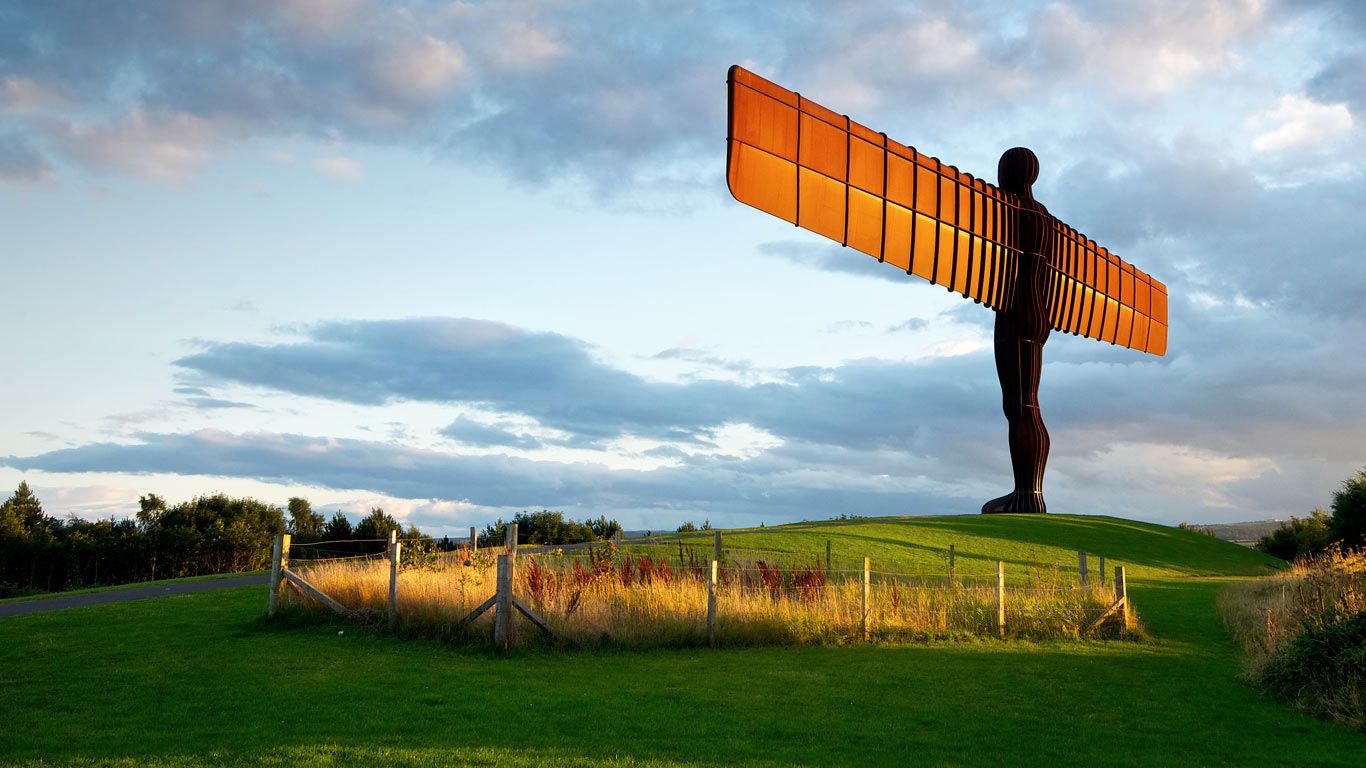 The Angel of the North in Gateshead, Tyne and Wear