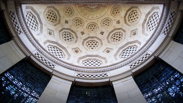 Ceiling above gate of Bush House, former HQ of BBC World Service