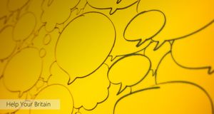 Speech bubbles as part of Bing Help Your Britain with the charity User Voice &copy; (Bing United Kingdom)