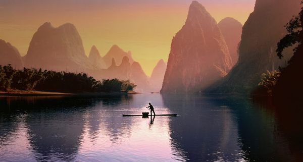Fisherman near Guilin, China