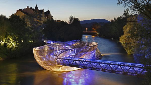 The Murinsel in Graz, Austria