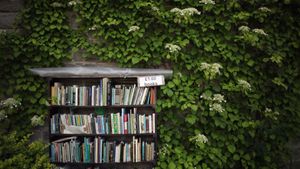 Second-hand books at the Hay Festival, Hay-on-Wye, Wales (© Christopher Furlong/Staff/Getty Images News)(Bing United Kingdom)