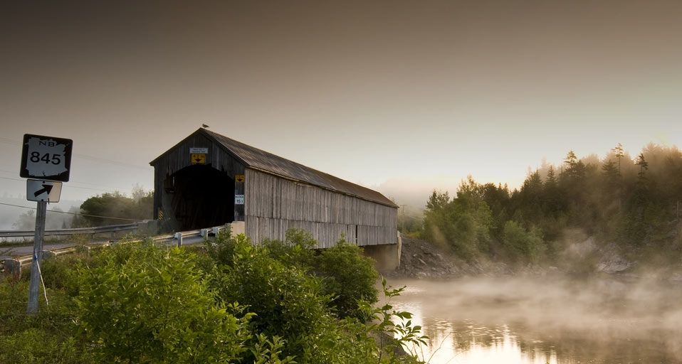 Covered bridge on Kingston Penninsula, New Brunswick, Canada