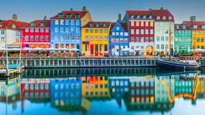 Colourful homes line Nyhavn Canal, Copenhagen, Denmark (© emicristea/Getty Images)(Bing New Zealand)
