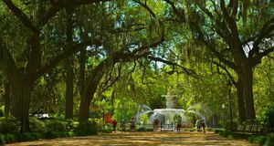 Forsyth Park Fountain in Savannah, Georgia (© Russell Kord/Aurora Photos) &copy; (Bing United States)