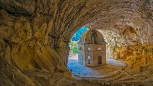 Temple of Valadier, Genga, Italy (© Westend61/Getty Images)(Bing United States)