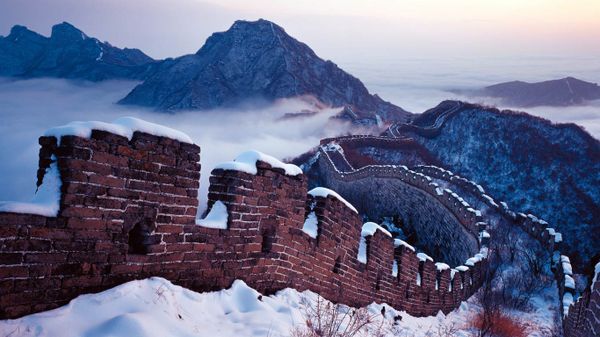 Snow on the Great Wall, Beijing, China