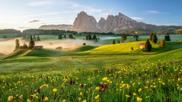 Alpe di Siusi, Dolomiti, Italia