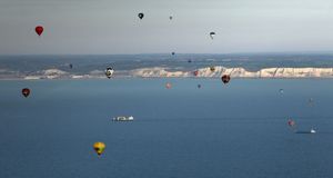 Over 50 hot air balloons attempt the largest ever balloon crossing of the English channel - April 2007 (© Oli Scarff/Getty Images) &copy; (Bing United Kingdom)