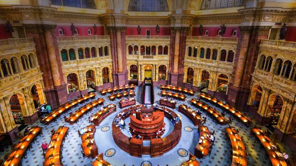 Main Reading Room of the Library of Congress, Washington, DC