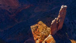美国亚利桑那州，谢伊峡谷中的蜘蛛岩 (© Steve Allen/Alamy)(Bing China)