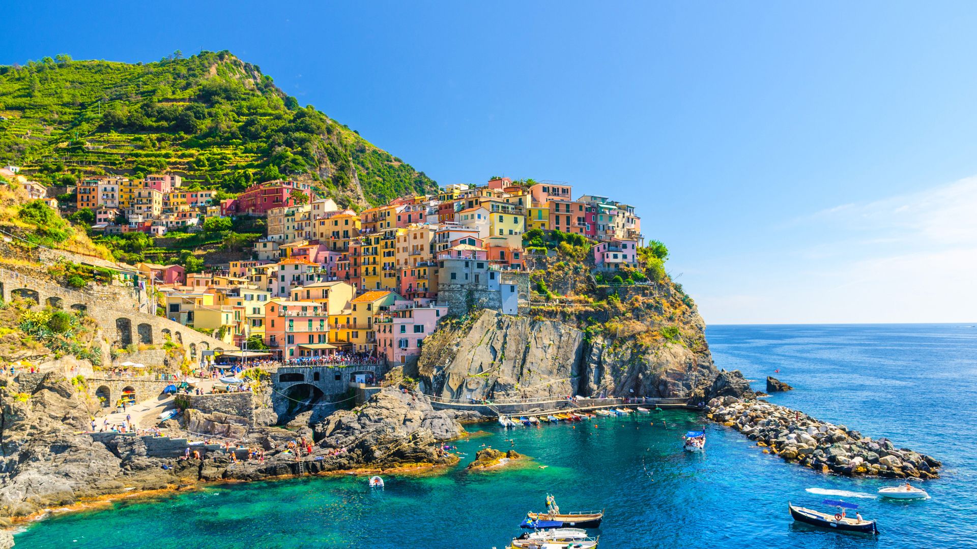 Villaggio di Manarola nel Parco Nazionale delle Cinque Terre, Liguria