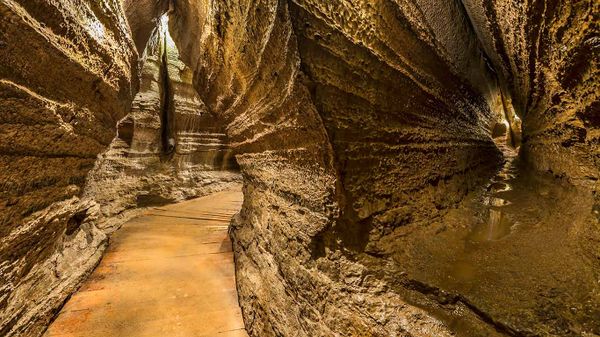 Deep within Bonnechere Caves in Eganville, Ontario