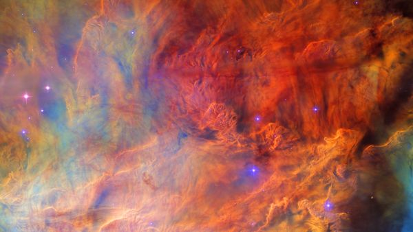 Nubi interstellari nella Nebulosa Laguna, catturate dal telescopio spaziale Hubble